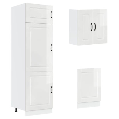 8-tlg. Küchenschrank-Set Porto Hochglanz-Weiß Holzwerkstoff