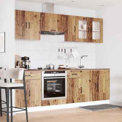 8-tlg. Küchenschrank-Set Kalmar Altholz-Optik Holzwerkstoff