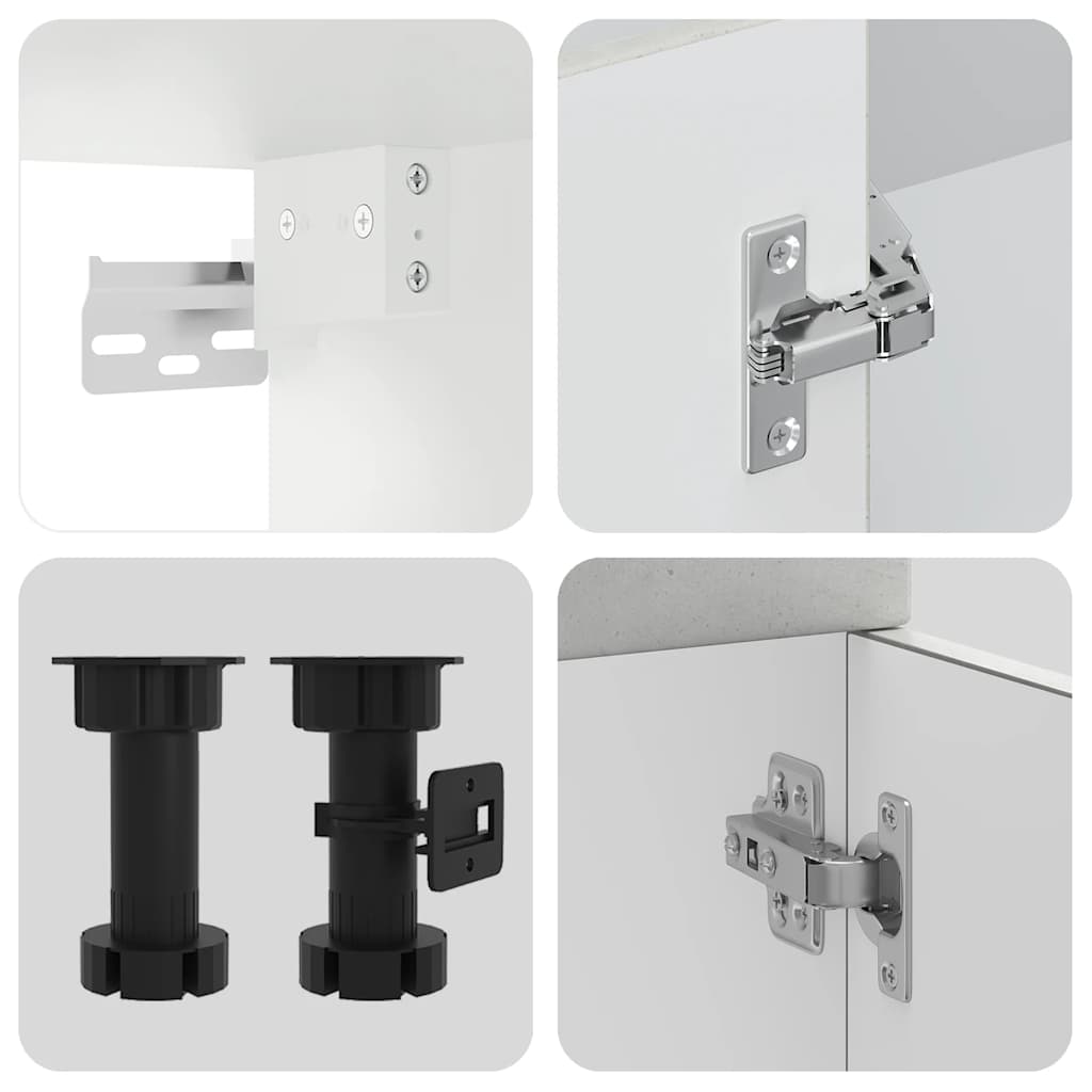 8-tlg. Küchenschrank-Set Porto Betongrau Holzwerkstoff