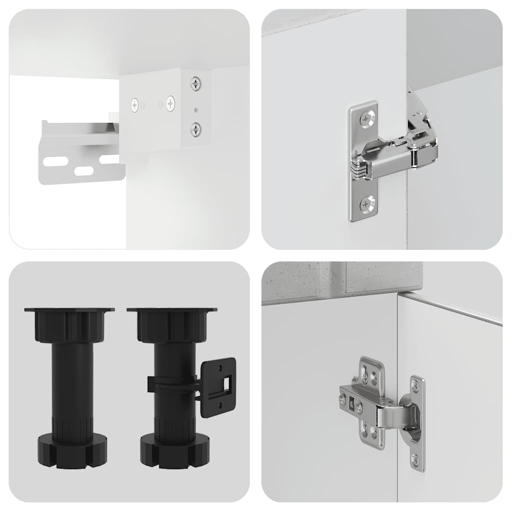 4-tlg. Küchenschrank-Set Lucca Betongrau Holzwerkstoff