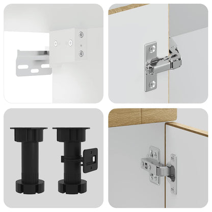 4-tlg. Küchenschrank-Set Porto Sonoma-Eiche Holzwerkstoff