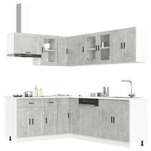 11-tlg. Küchenschrank-Set Porto Betongrau Holzwerkstoff