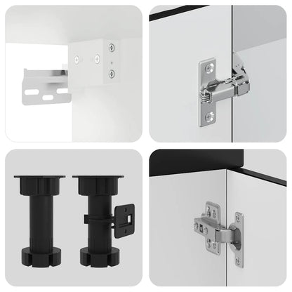 11-tlg. Küchenschrank-Set Kalmar Schwarz Holzwerkstoff