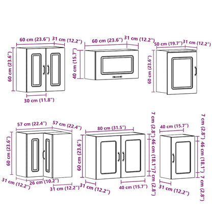11-tlg. Küchenschrank-Set Kalmar Altholz-Optik Holzwerkstoff