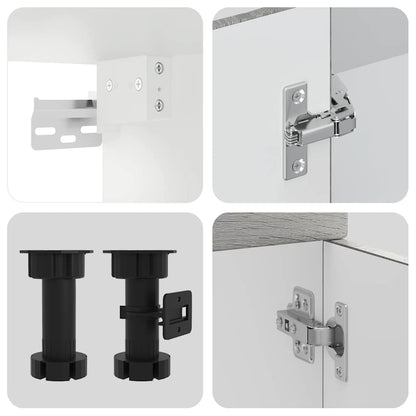 11-tlg. Küchenschrank-Set Porto Grau Sonoma Holzwerkstoff