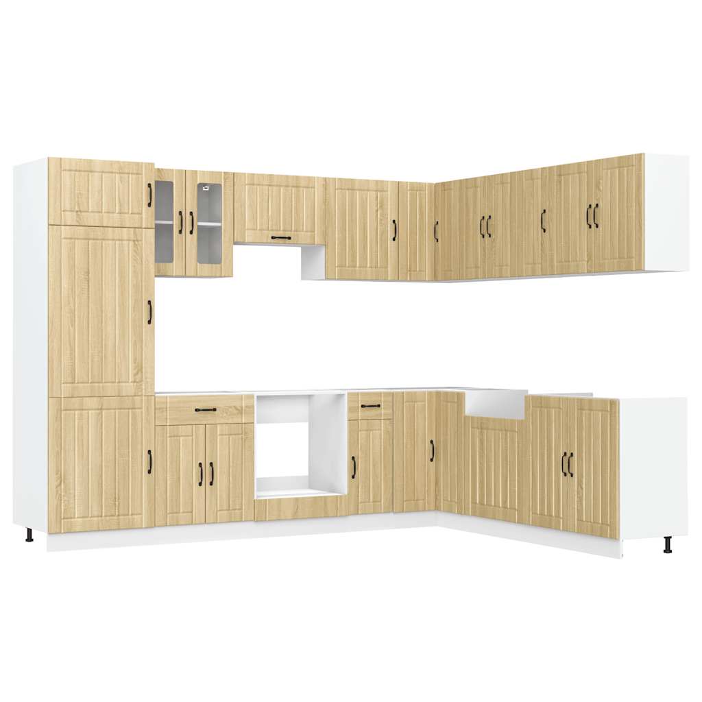14-tlg. Küchenschrank-Set Lucca Sonoma-Eiche Holzwerkstoff