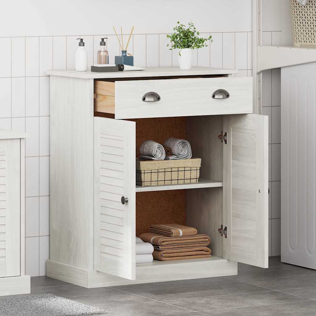 Badezimmer Schrank mit Speicher VIGO Weiß 67,5 x 34 x 80 cm