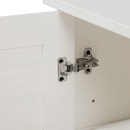 Badezimmer Schrank mit Speicher VIGO Weiß 67,5 x 34 x 110 cm