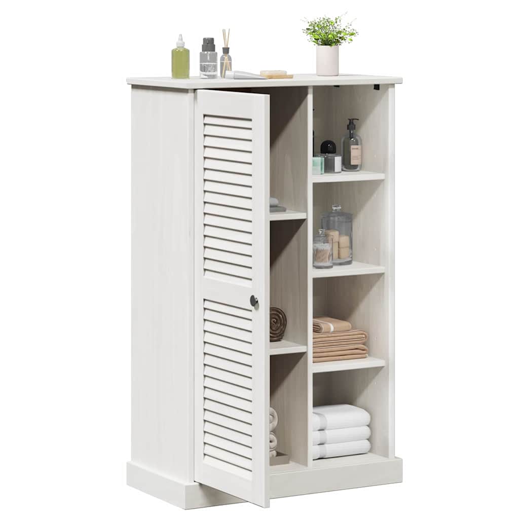 Badezimmer Schrank mit Speicher VIGO Weiß 67,5 x 34 x 110 cm