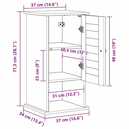 Wandmontierter Badezimmerschrank VIGO Weiß 37 x 34 x 71,5 cm