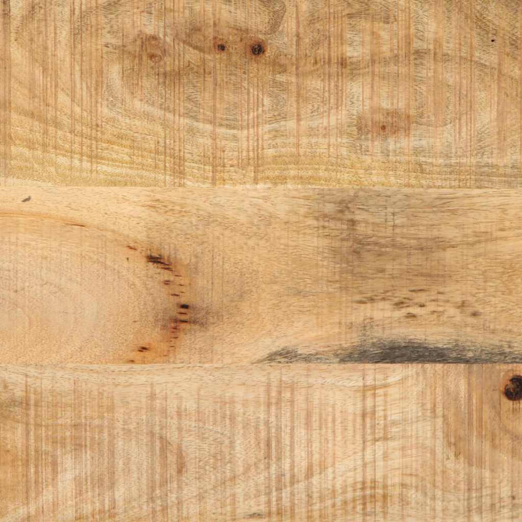 Nachttisch Braun und Schwarz 40 x 35 x 50 cm massives Mangoholz