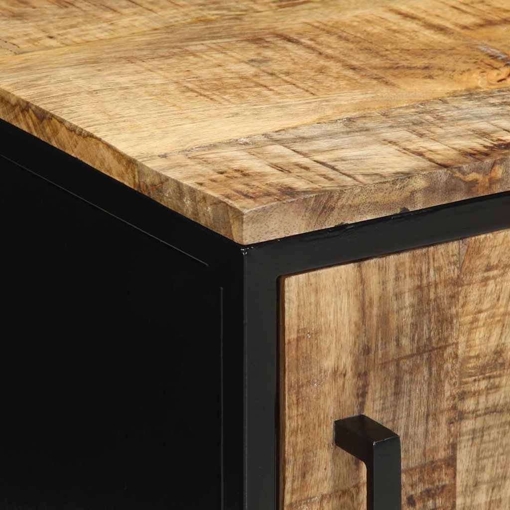 Nachttisch 2 pcs Braun und Schwarz 30 x 30 x 40 cm