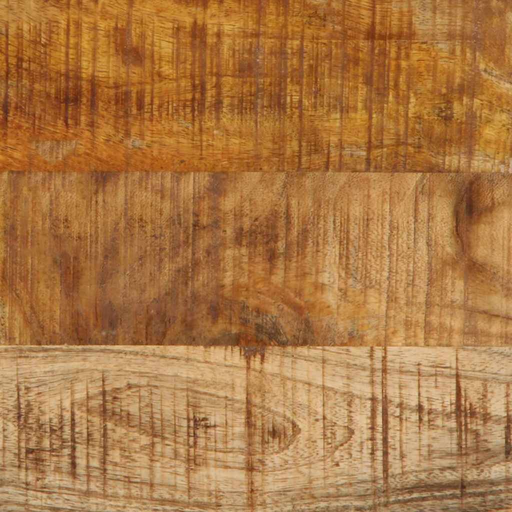 Nachttisch Braun und Schwarz 50 x 30 x 45 cm massives Mangoholz