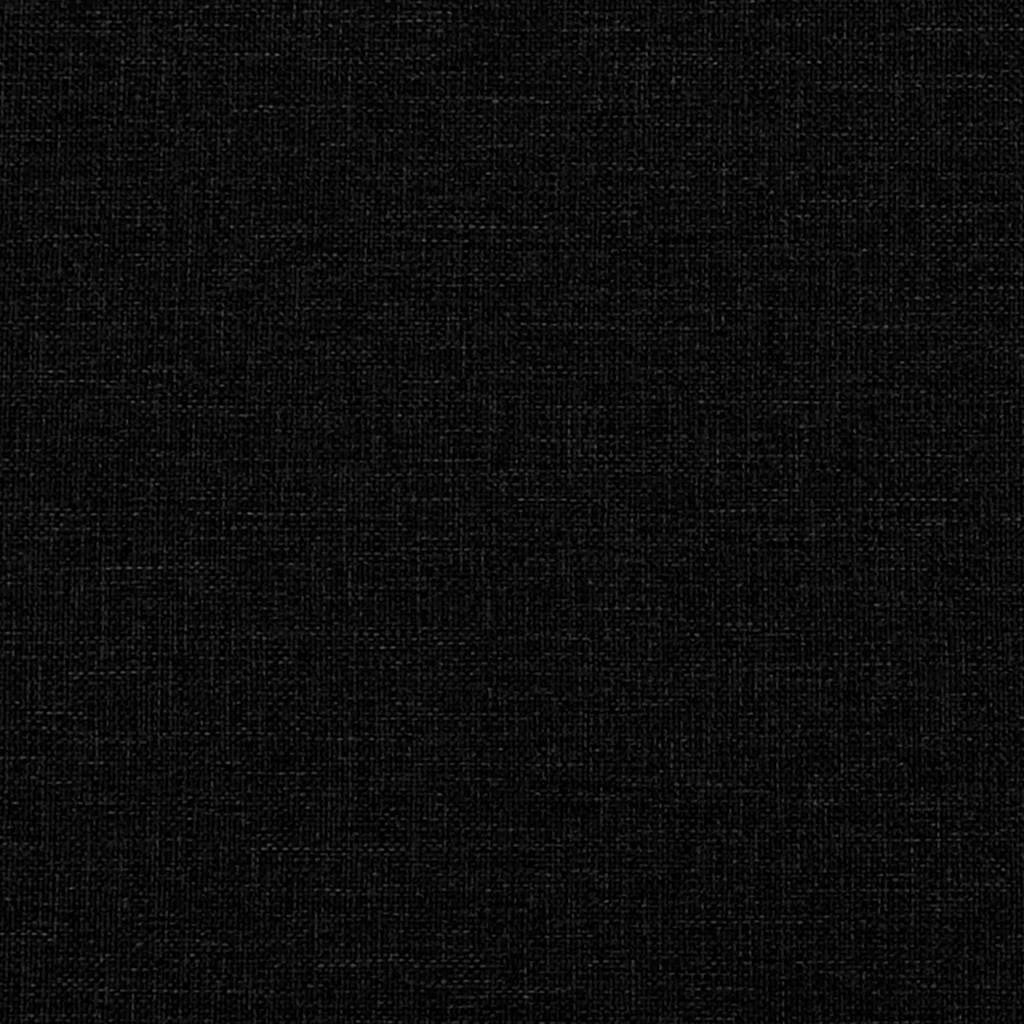 Sessel mit Fußhocker Schwarz Stoff