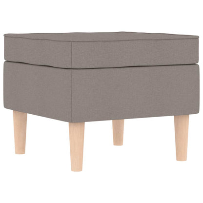 Sessel mit Fußhocker Taupe Stoff