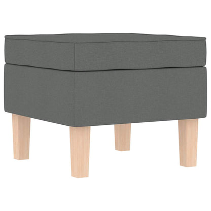 Schaukelstuhl mit Fußhocker Dunkelgrau Stoff