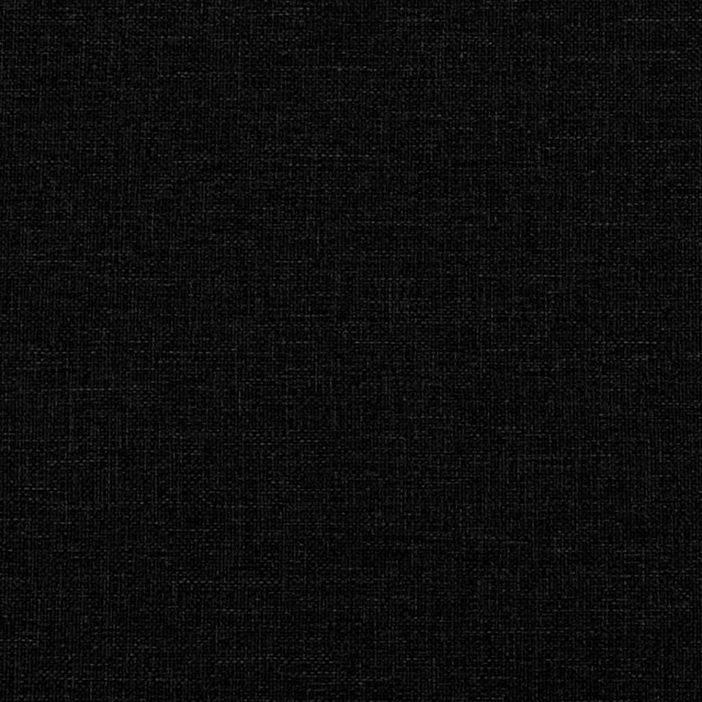 Schaukelstuhl mit Fußhocker Schwarz Stoff