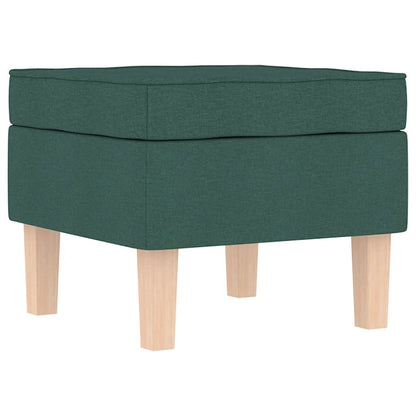 Schaukelstuhl mit Fußhocker Dunkelgrün Stoff