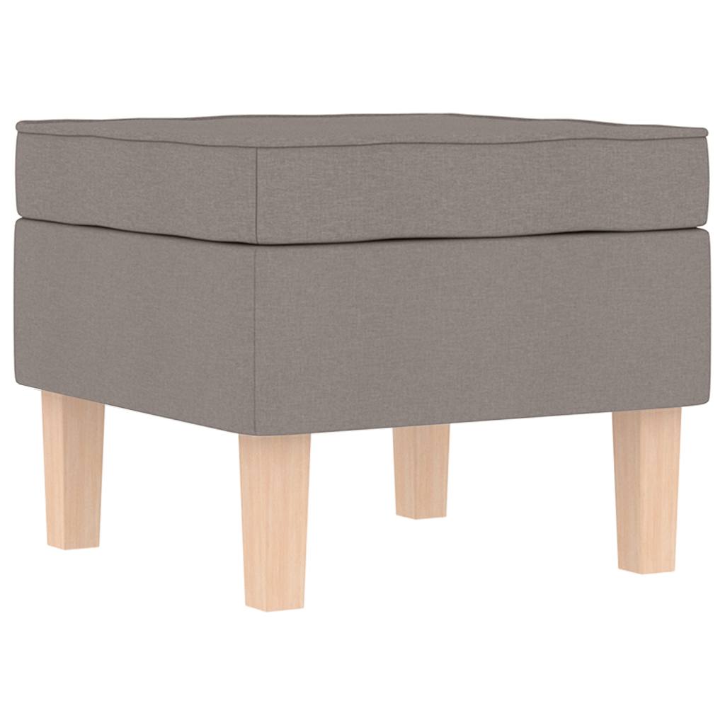 Schaukelstuhl mit Fußhocker Taupe Stoff