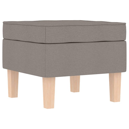 Schaukelstuhl mit Fußhocker Taupe Stoff