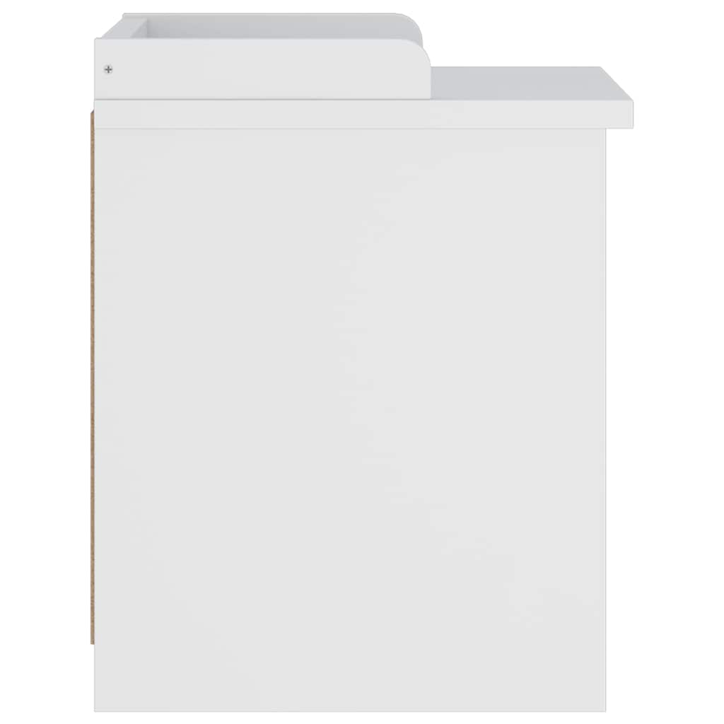 Flurbank SANDNES Weiß 45x40x50 cm Massivholz Kiefer