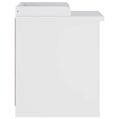 Flurbank SANDNES Weiß 45x40x50 cm Massivholz Kiefer