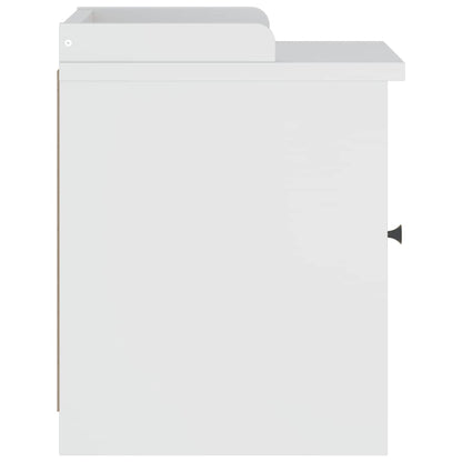 Flurbank SANDNES Weiß 45x40x50 cm Massivholz Kiefer