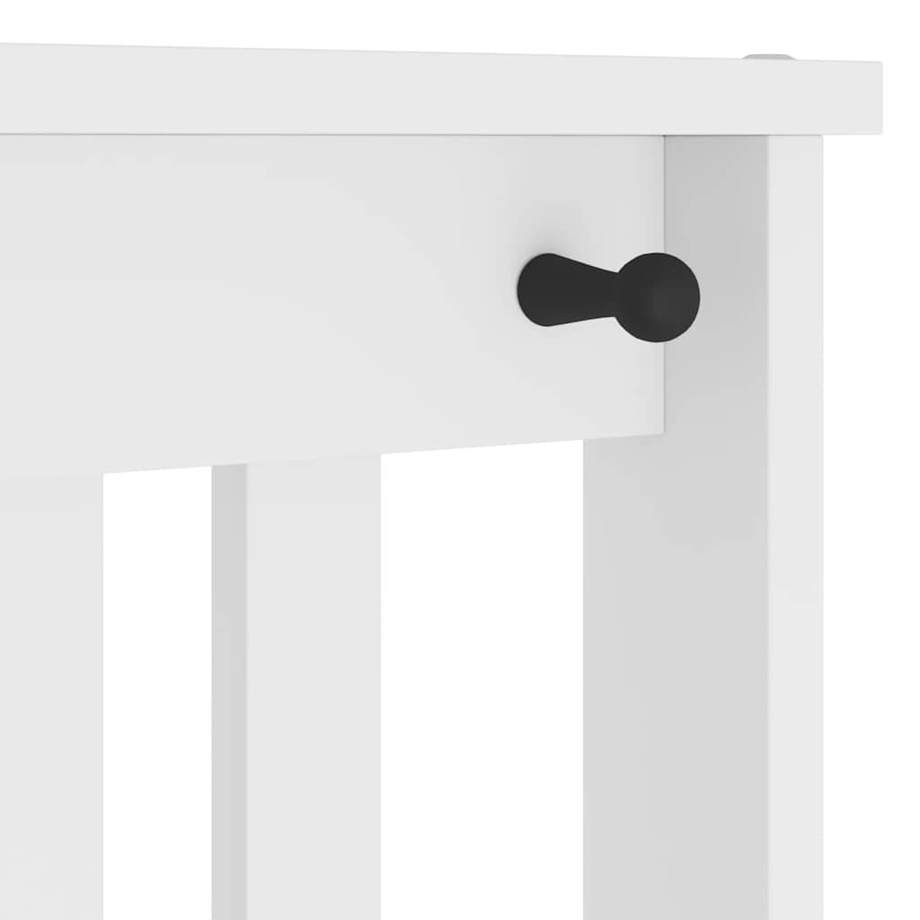 Garderobenständer SANDNES Weiß 45x40x159,5 cm Massivholz Kiefer