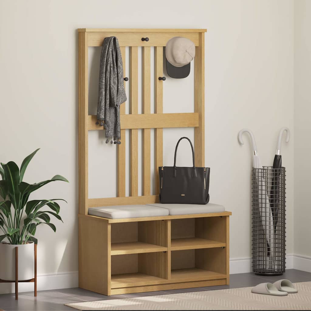 Garderobenständer SANDNES 87x40x159,5cm Massivholz Kiefer