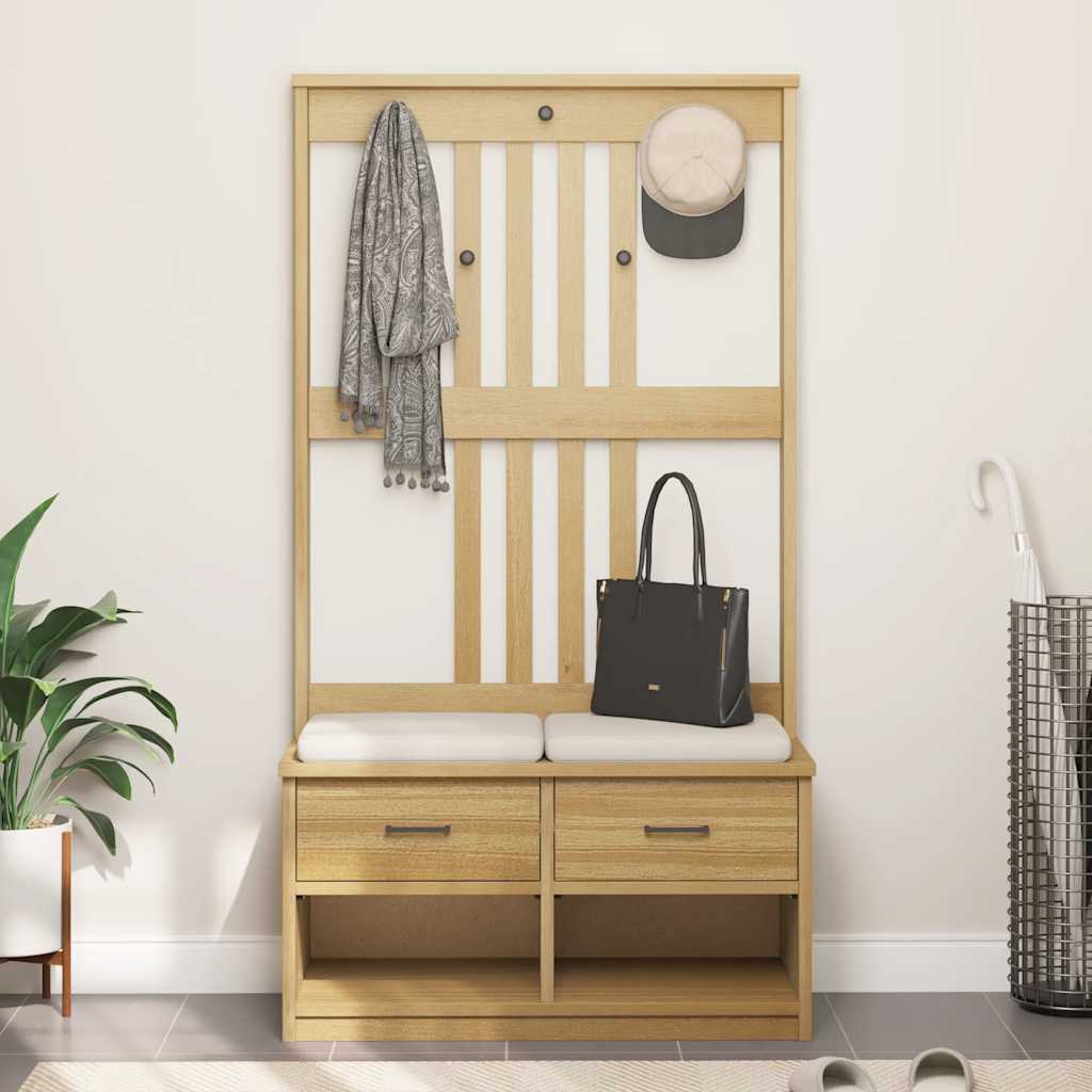 Garderobenständer SANDNES 87x40x159,5cm Massivholz Kiefer