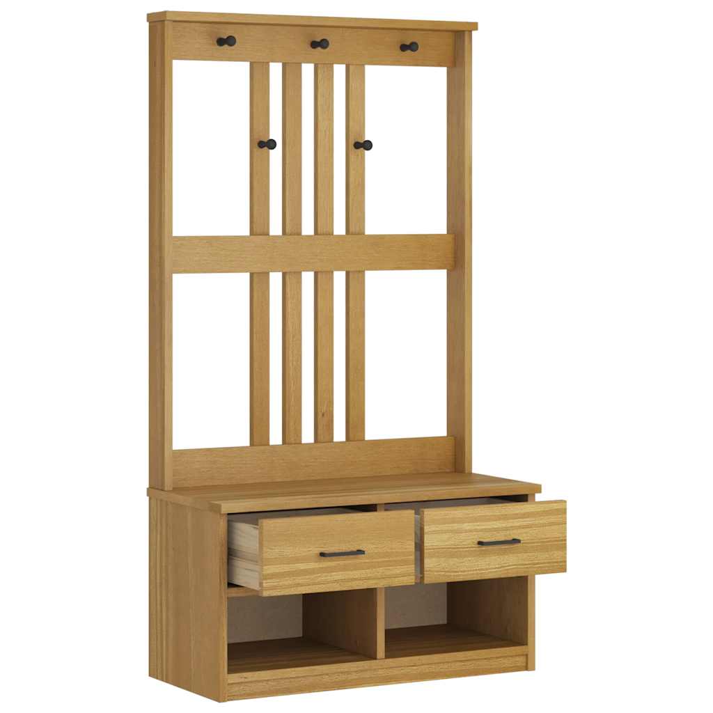 Garderobenständer SANDNES 87x40x159,5cm Massivholz Kiefer