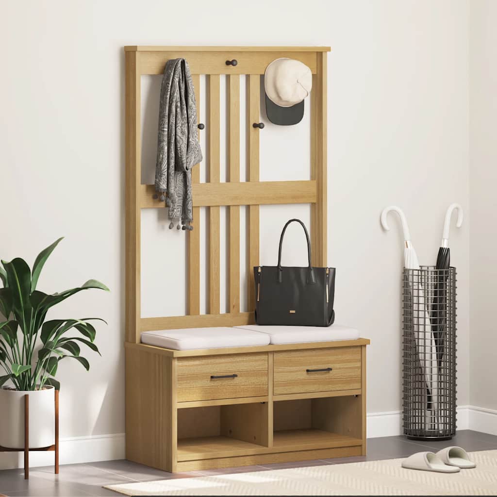 Garderobenständer SANDNES 87x40x159,5cm Massivholz Kiefer