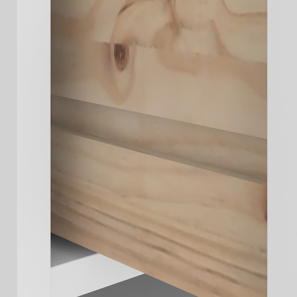 Garderobenständer SANDNES Weiß 87x40x159,5cm Massivholz Kiefer