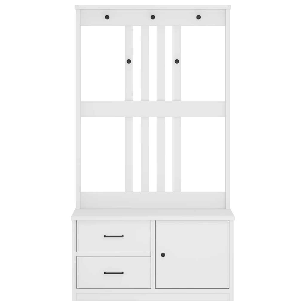 Garderobenständer SANDNES Weiß 87x40x159,5cm Massivholz Kiefer