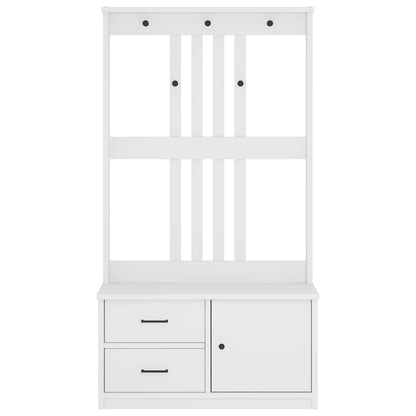 Garderobenständer SANDNES Weiß 87x40x159,5cm Massivholz Kiefer