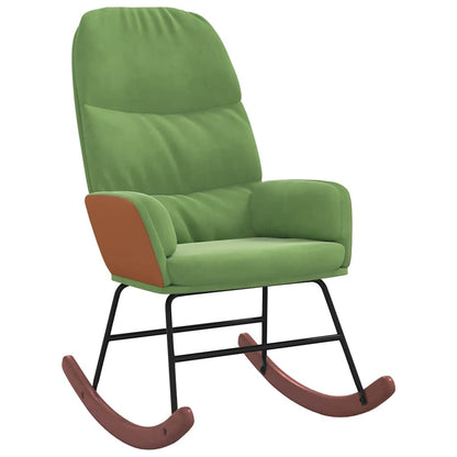 Schaukelstuhl Hellgrün Samt