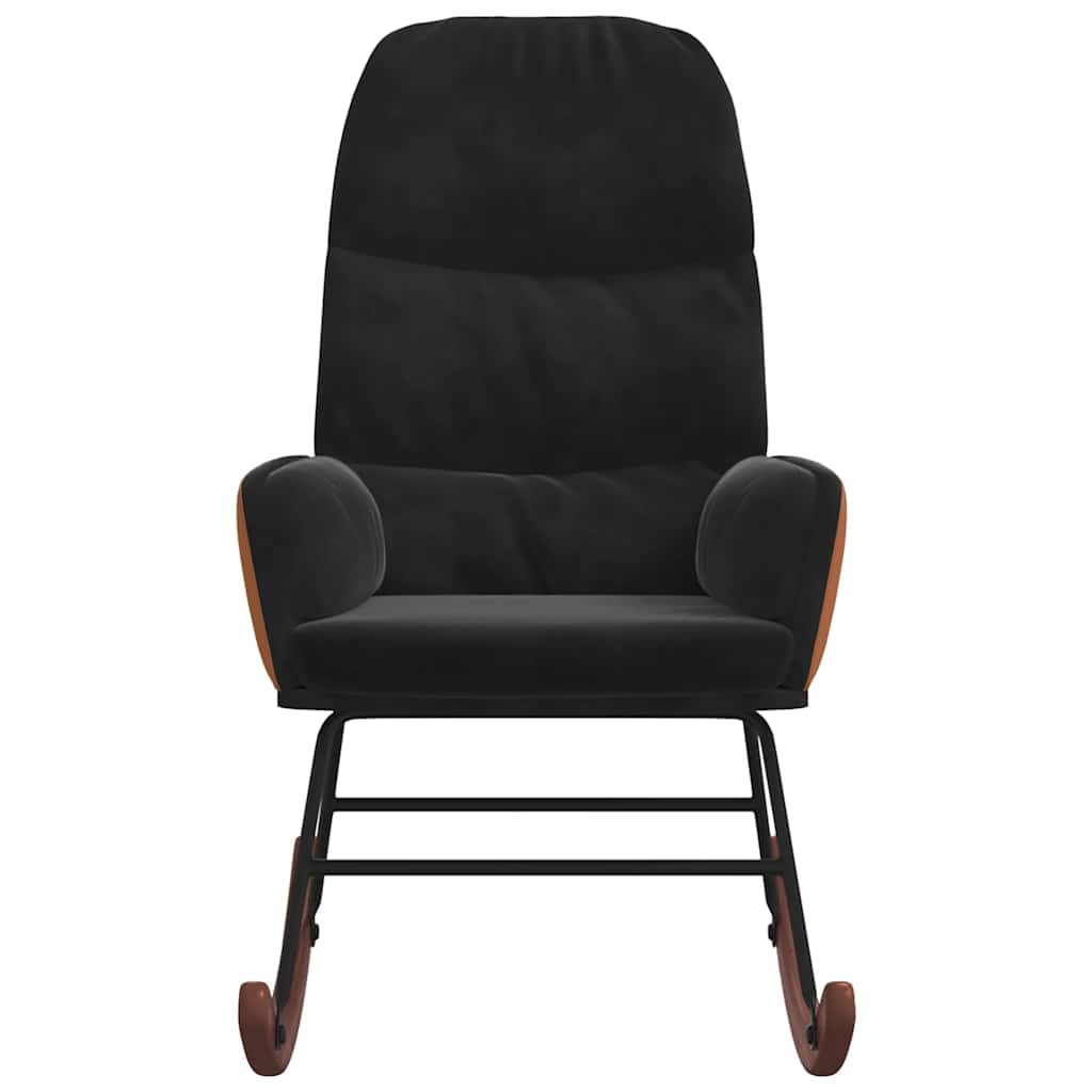 Schaukelstuhl Schwarz Samt