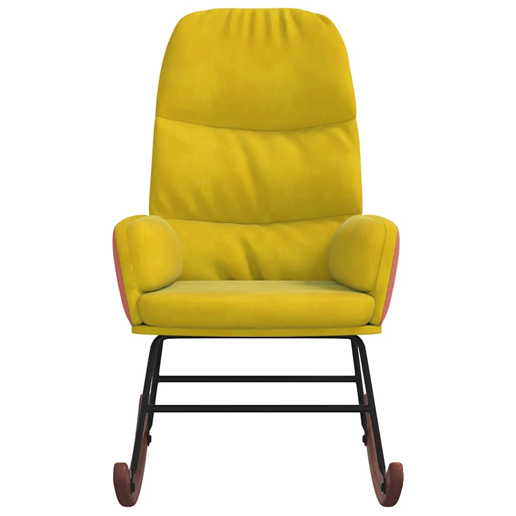 Schaukelstuhl Gelb Samt
