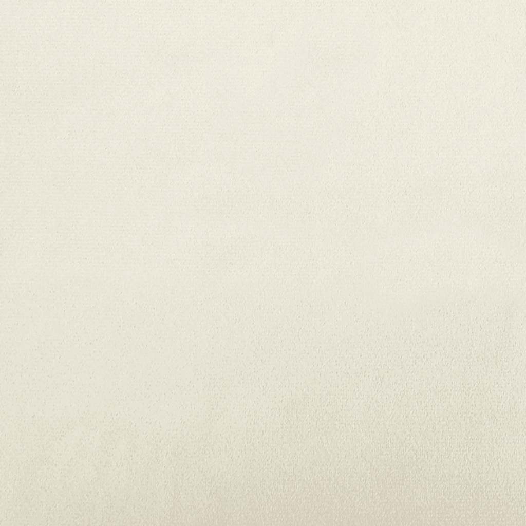 Schaukelstuhl Samt Creme Cremeweiß Ohne Fußhocker