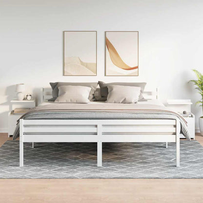 Nachttische 2 Stk. mit 2 Schubladen Weiß 40x36,5x62 cm