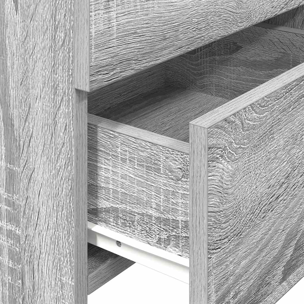 Nachttische 2-tlg. mit 2 Schubladen Grau Sonoma 40x36,5x62 cm