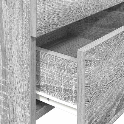 Nachttische 2-tlg. mit 2 Schubladen Grau Sonoma 40x36,5x62 cm