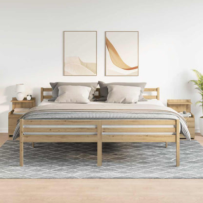 Nachttische 2 Stk. mit 2 Schubladen Artisan-Eiche 40x36,5x62 cm