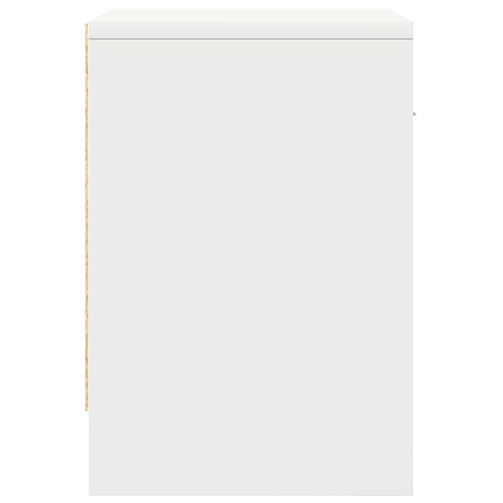 Nachttisch mit Schublade Weiß 39x28x41 cm