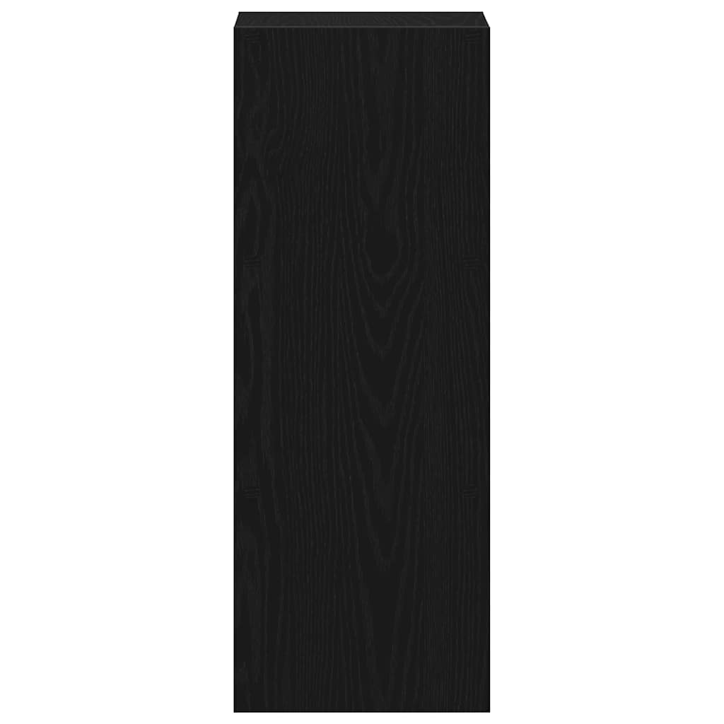 Bücherregal Stapelbar Schwarz Eichen-Optik 30x30x80 cm