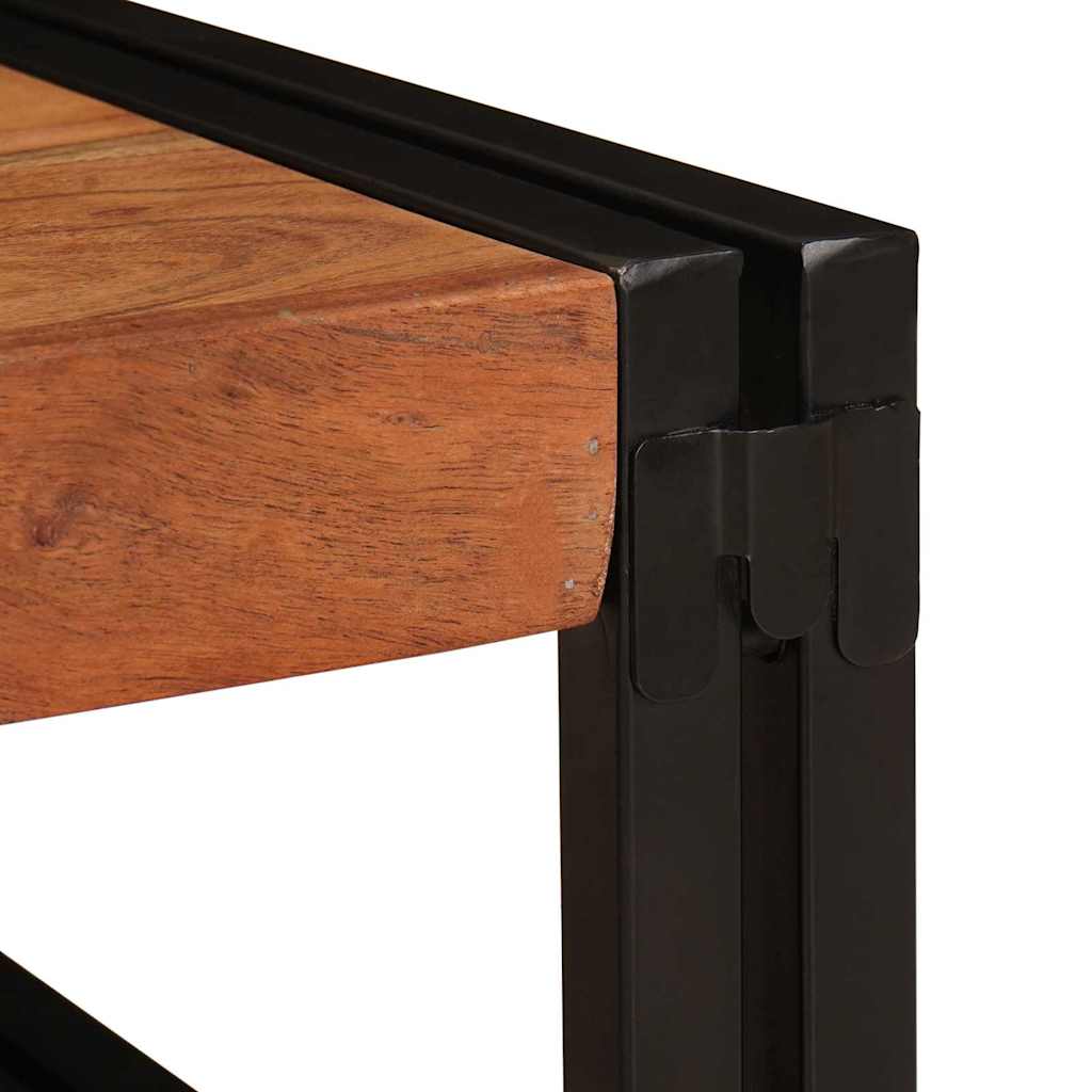 Badezimmer Regal 40 x 50 x 23 cm Massivholz Mango und Eisen