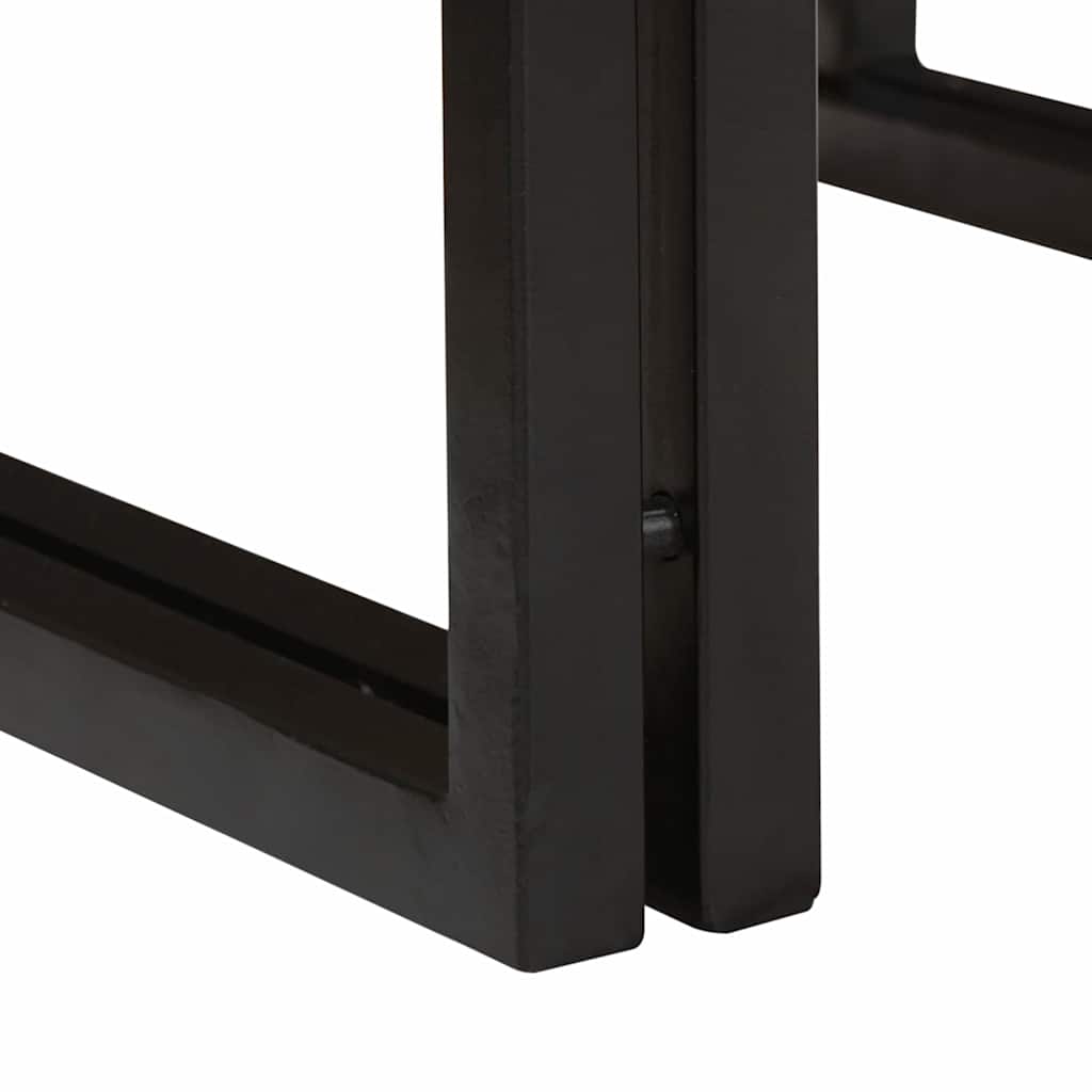 Badezimmer Regal 65 x 50 x 23 cm Massivholz Mangoholz und Eisen