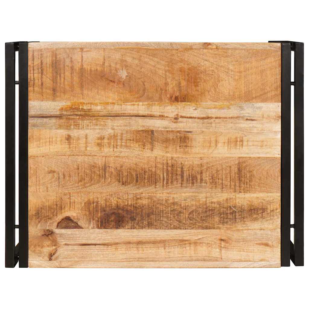Badezimmer Regal 65 x 50 x 23 cm Massivholz Mangoholz und Eisen
