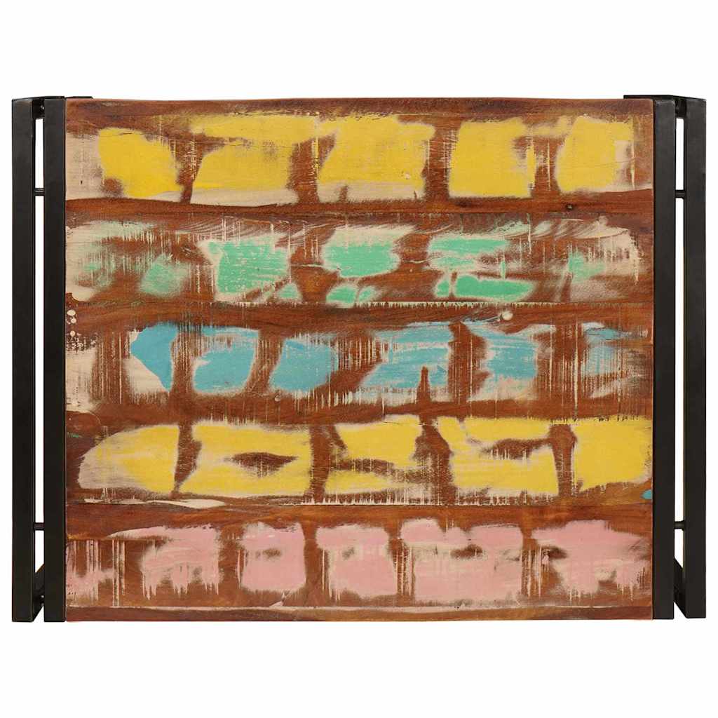 Badezimmer Regal 65 x 50 x 23 cm Massivholz Mango und Eisen