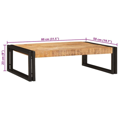 Badezimmer Regal 80 x 50 x 23 cm Massivholz Mangoholz und Eisen